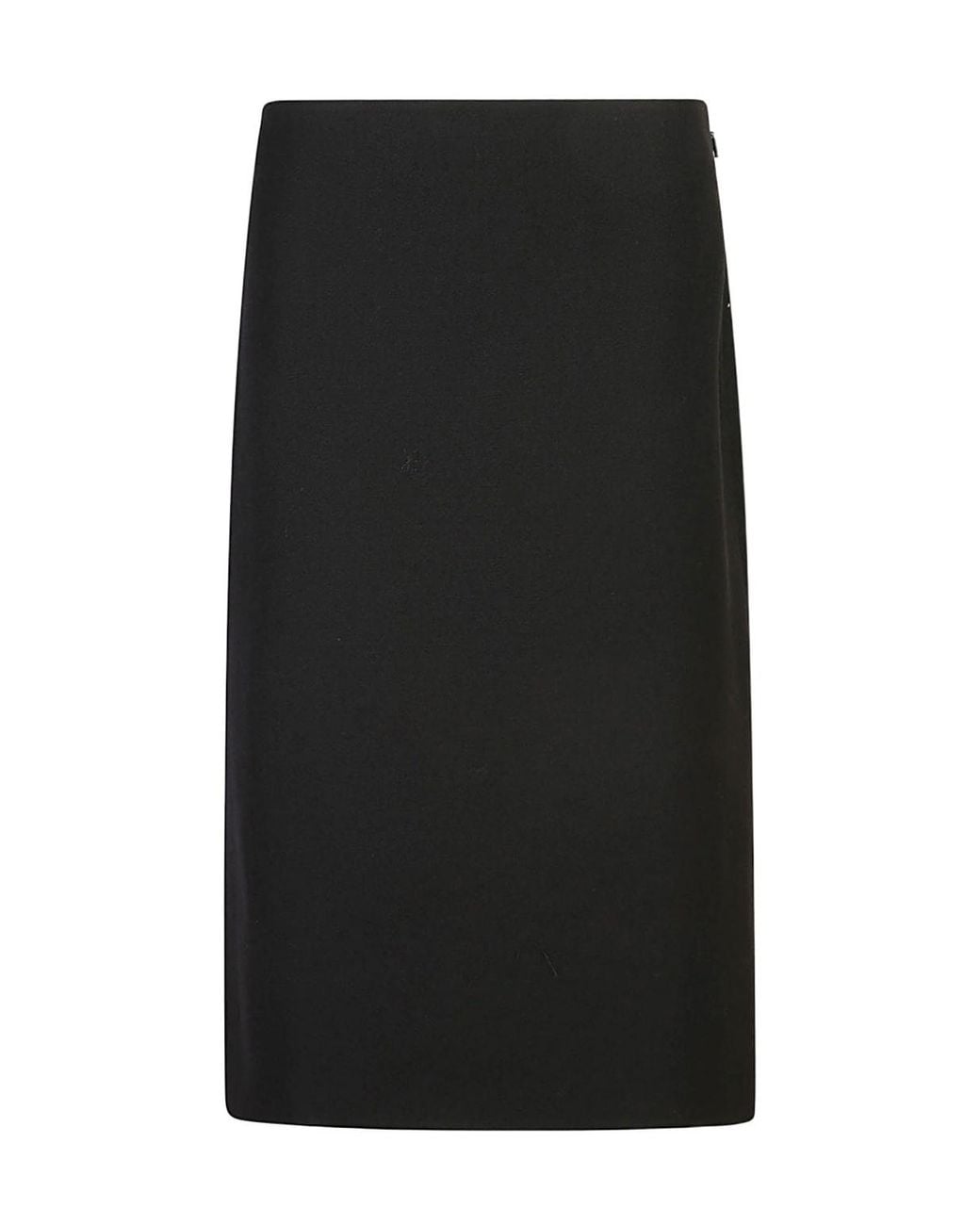 Fendi Black Grain De Poudre Midi Skirt