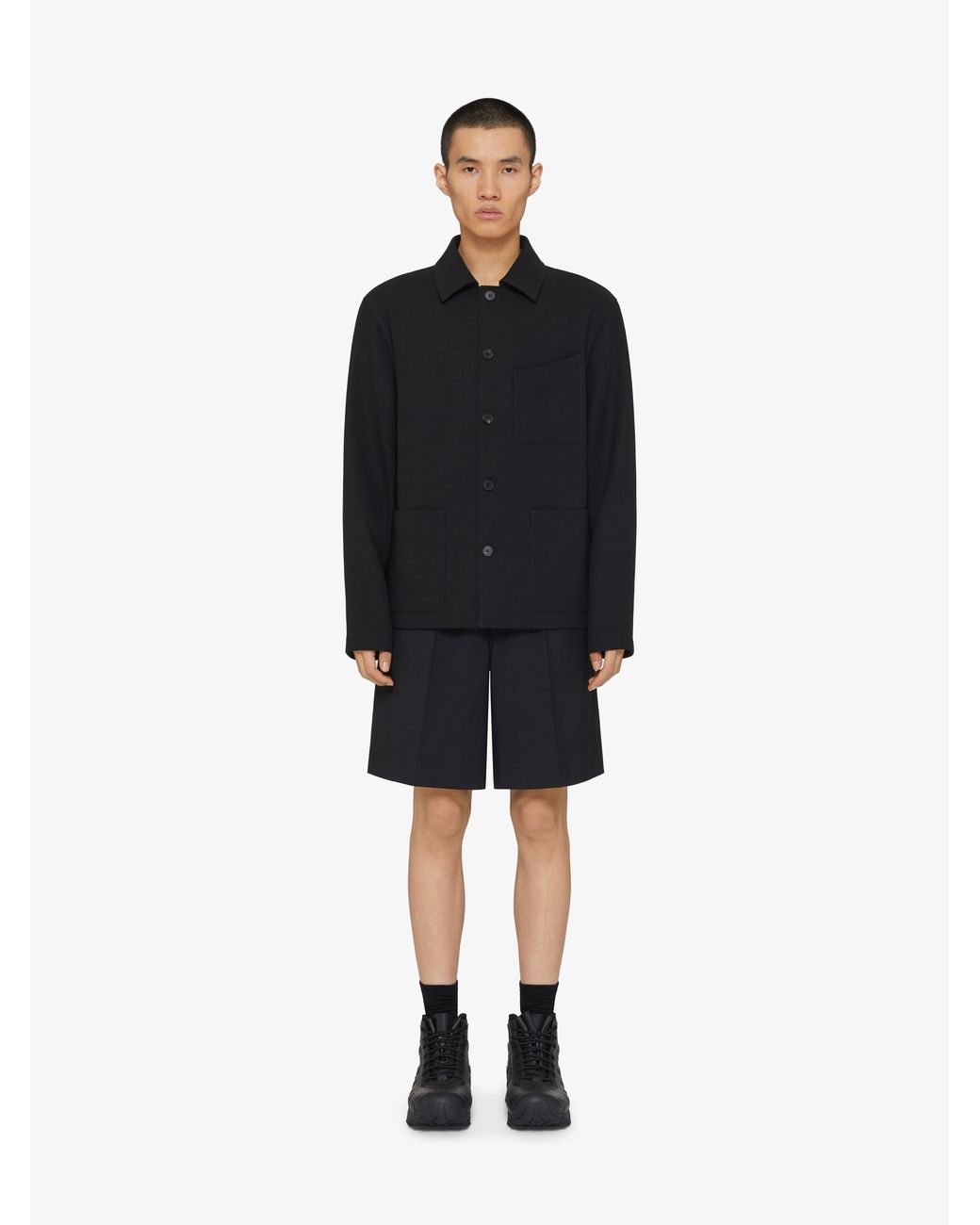 Givenchy Black Chest Pocket Overshirt for men