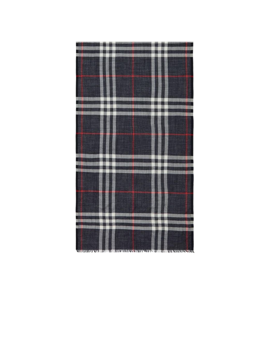 Burberry Blue Lightweight Check Scarf