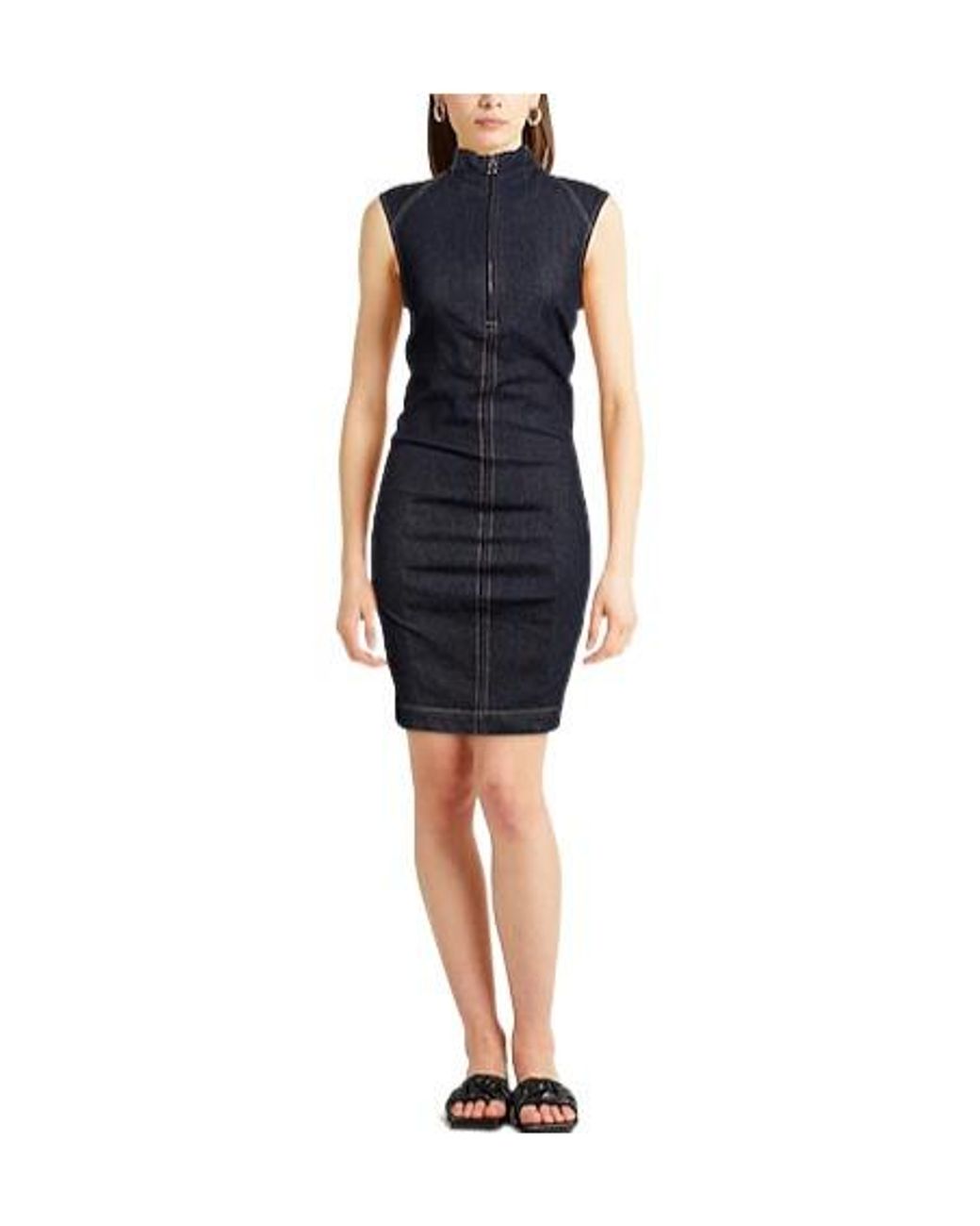 Sportmax Blue Denim Sleeveless Dress