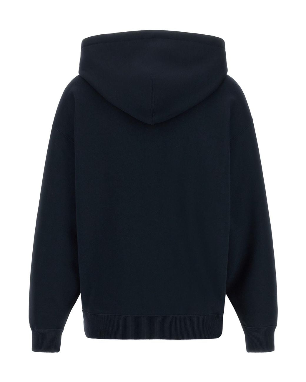 Jil Sander Blue Logo-Print Dropped-Shoulder Hoodie