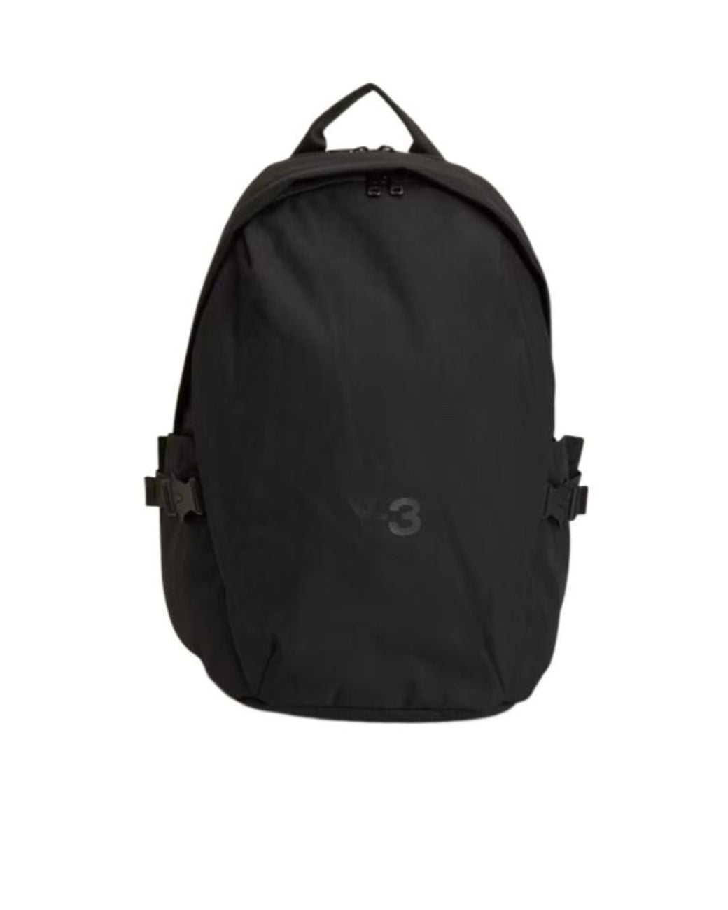Y-3 Black Staple Logo Detailed Zipped Fanny Pack for men