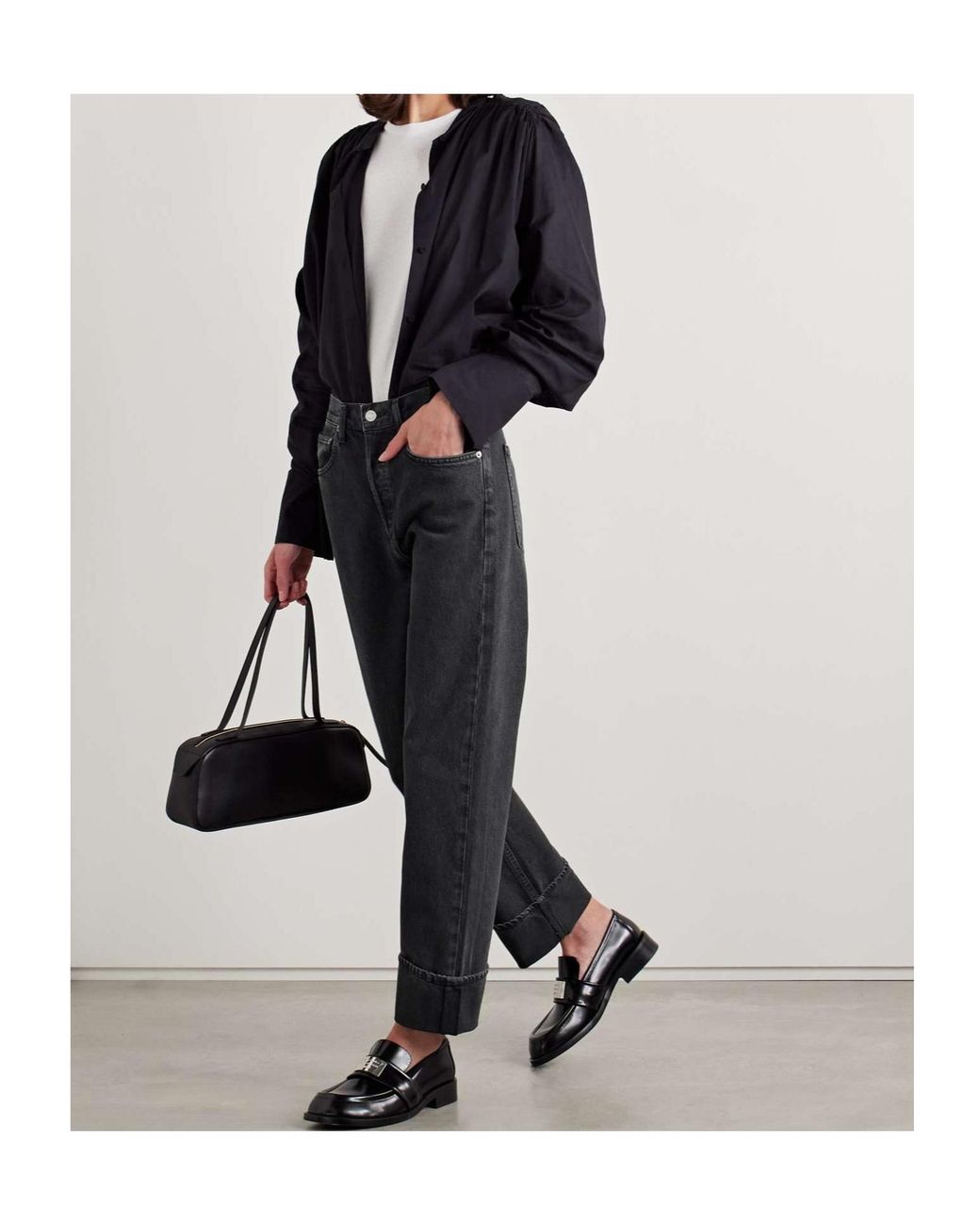 Agolde Gray Straight Jeans