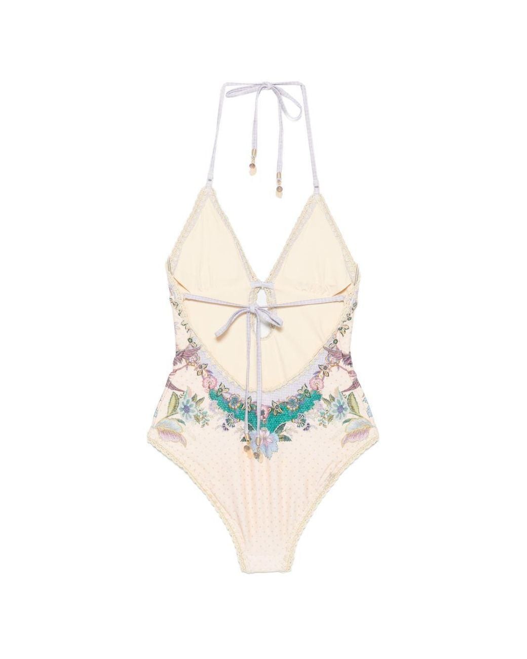 Zimmermann Blue Sea Plunge One-Piece Swimsuit