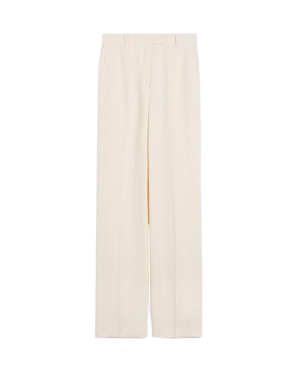 Max Mara White Studio Cordova Pleat Detailed Straight Leg Trousers