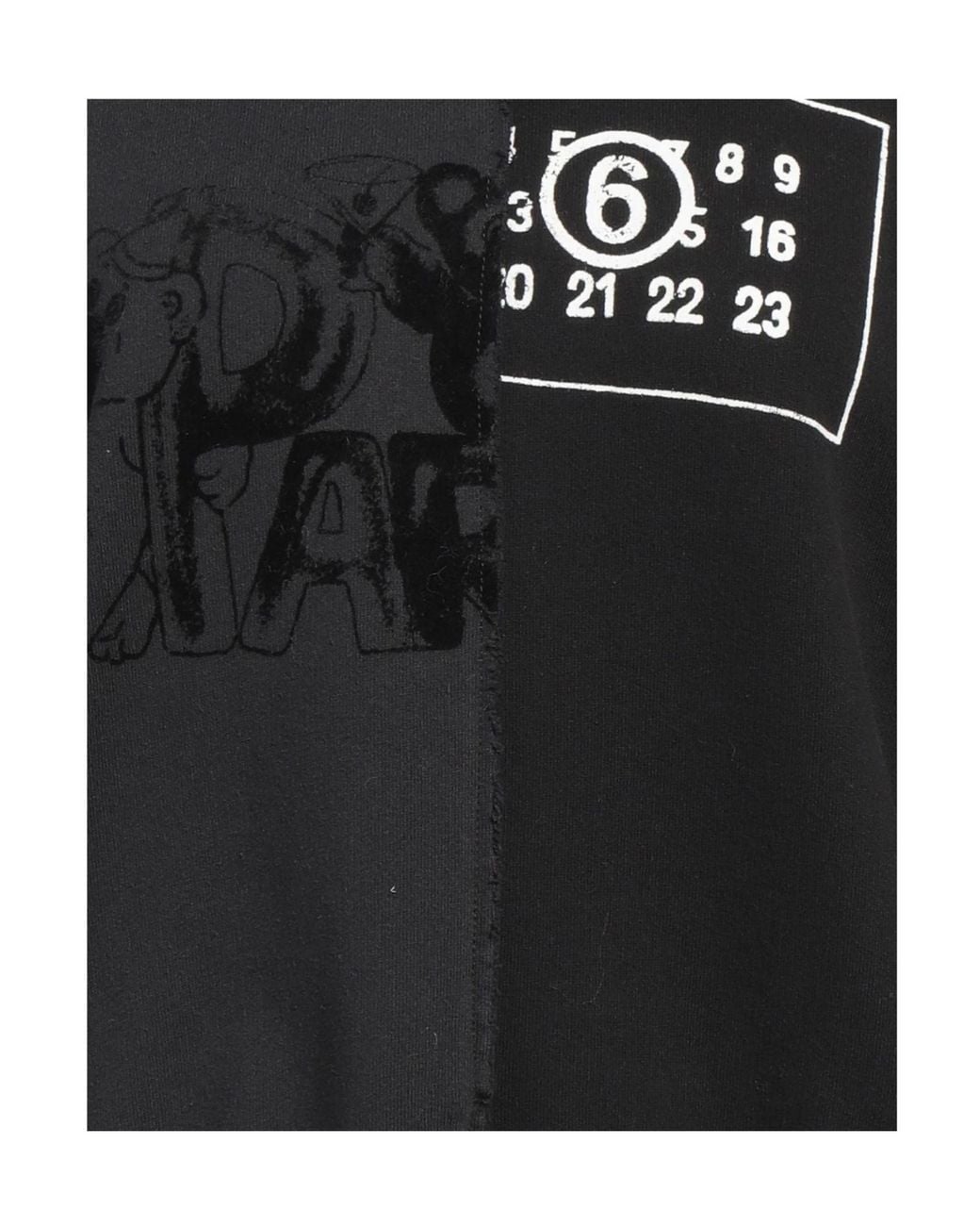 MM6 by Maison Margiela Black Plain Colour Sweatshirt