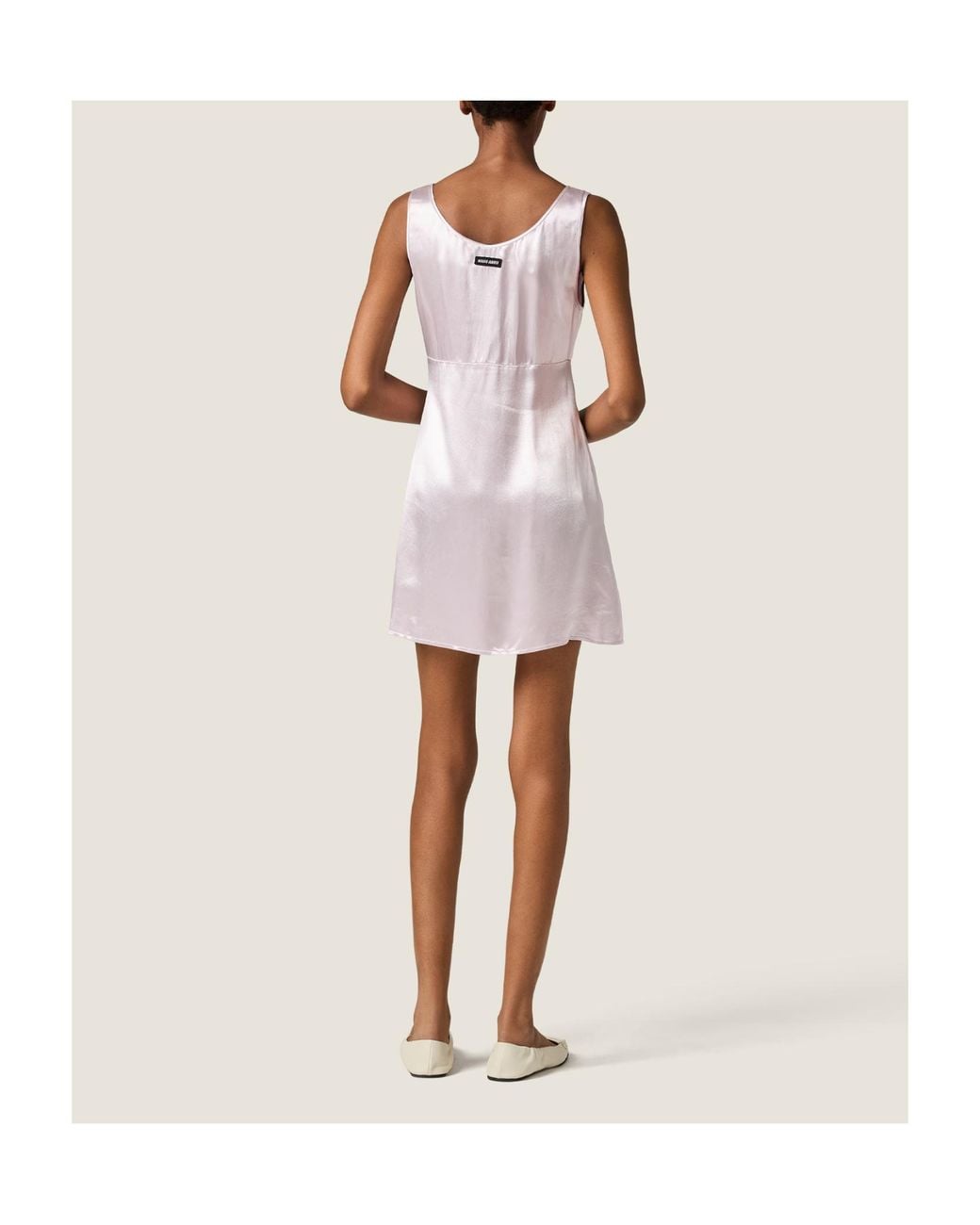 Miu Miu Purple Washed Satin Dress