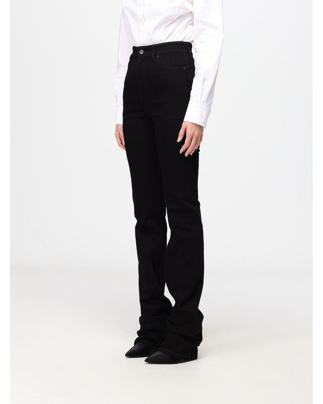Balenciaga Black High-Rise Straight Jeans