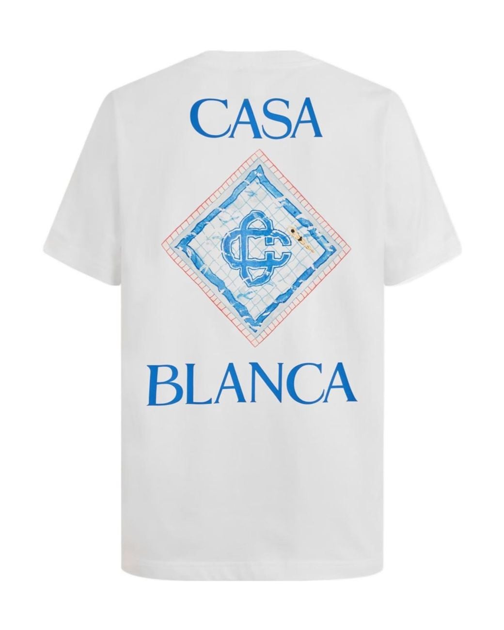 Casablanca White Logo Crew Neck T-Shirt for men