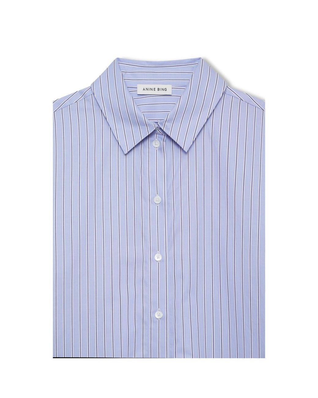 Anine Bing Purple Striped Long-Sleeve Shirt