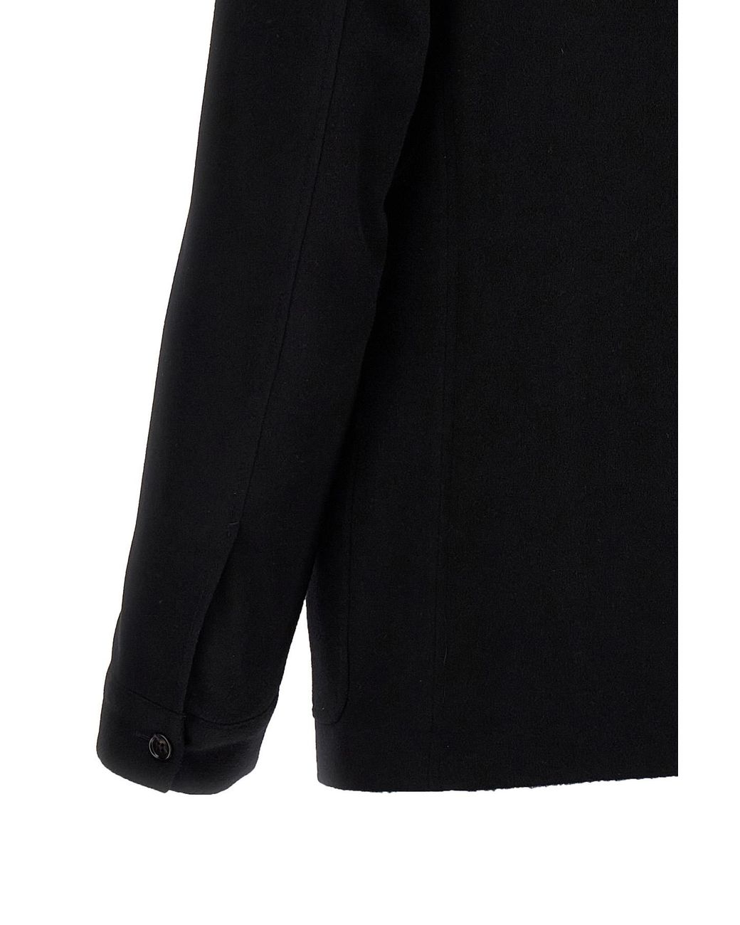 Zegna Black Buttoned Straight Hem Jacket for men