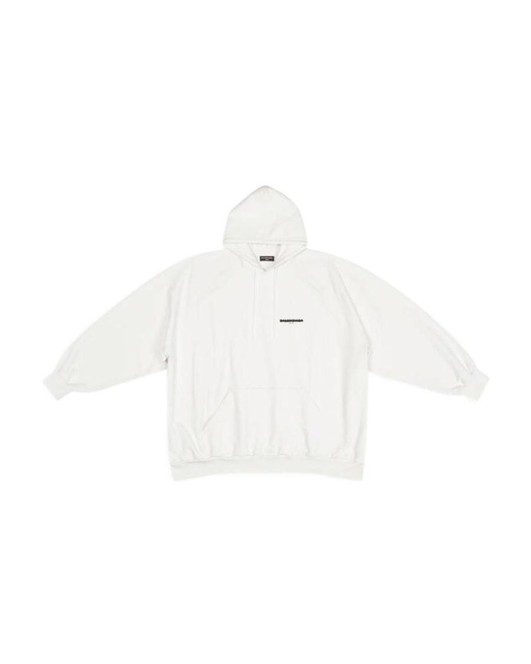 Balenciaga Gray Logo Printed Long-Sleeved Hoodie for men