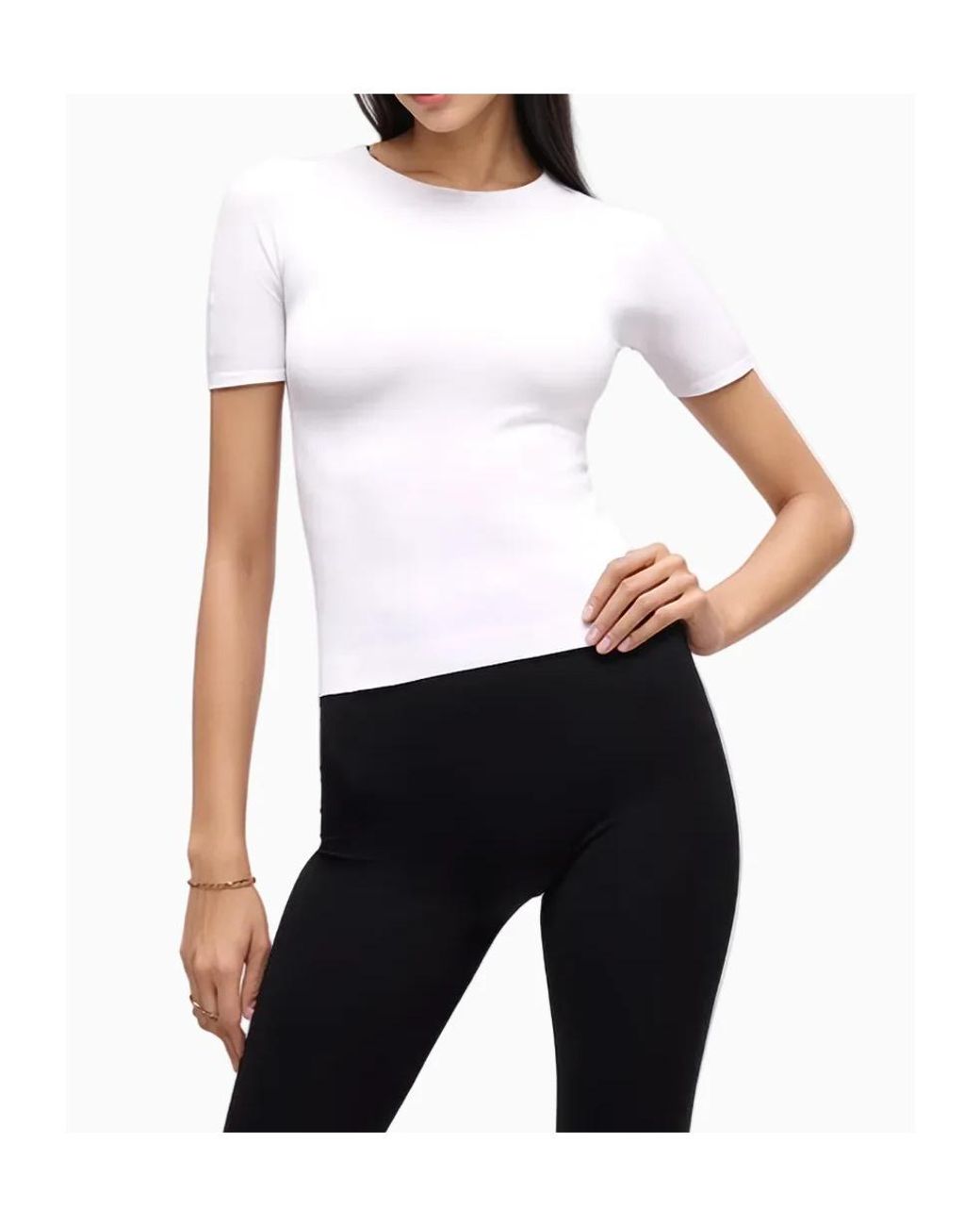 Gucci White Seamless Stretch Jersey T-Shirt
