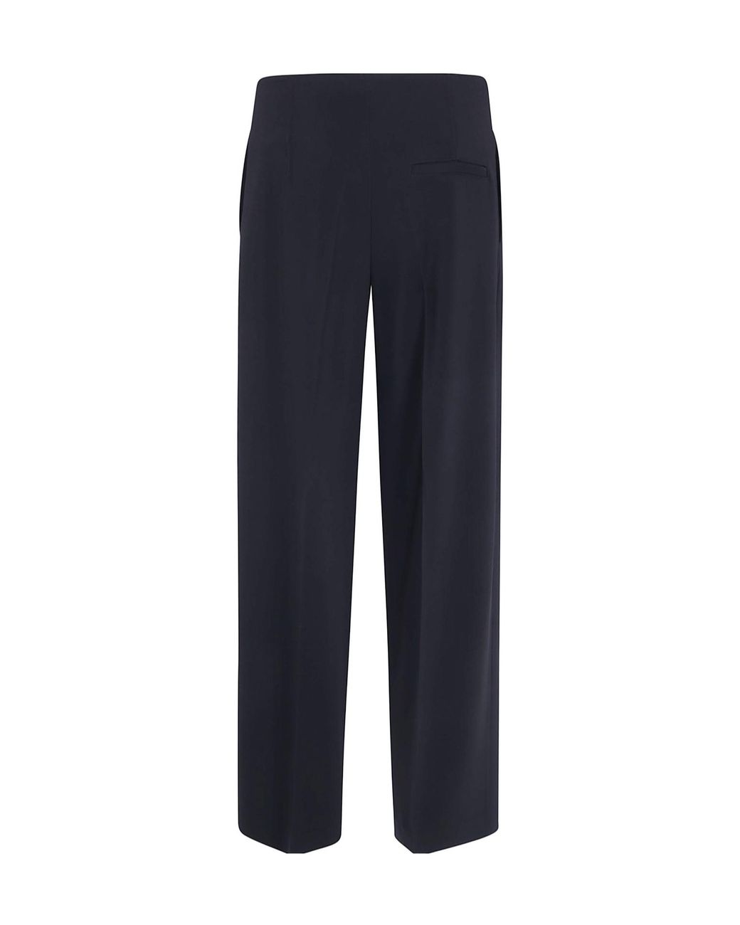 Alberta Ferretti Blue Pleated High-Waist Pants