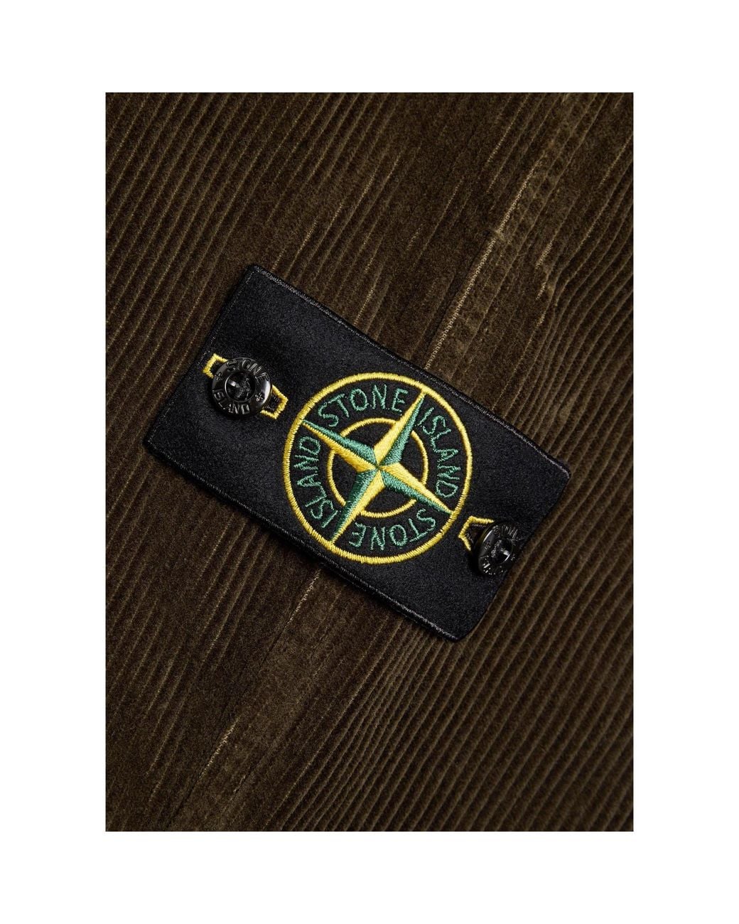 Stone Island Brown Corduroy Straight-Leg Trousers for men