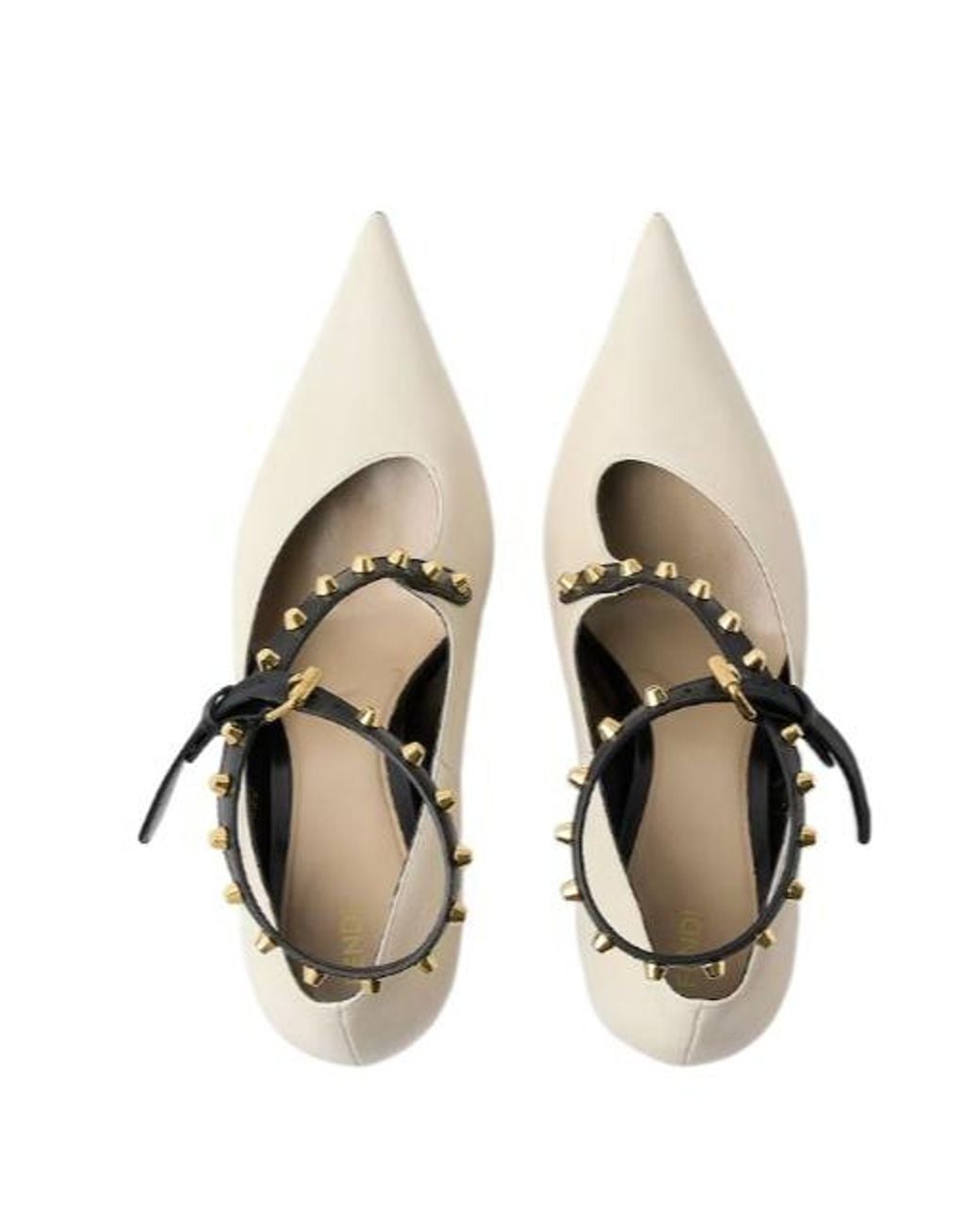 Fendi Metallic Vertigo Pergamena Leather Court Shoes