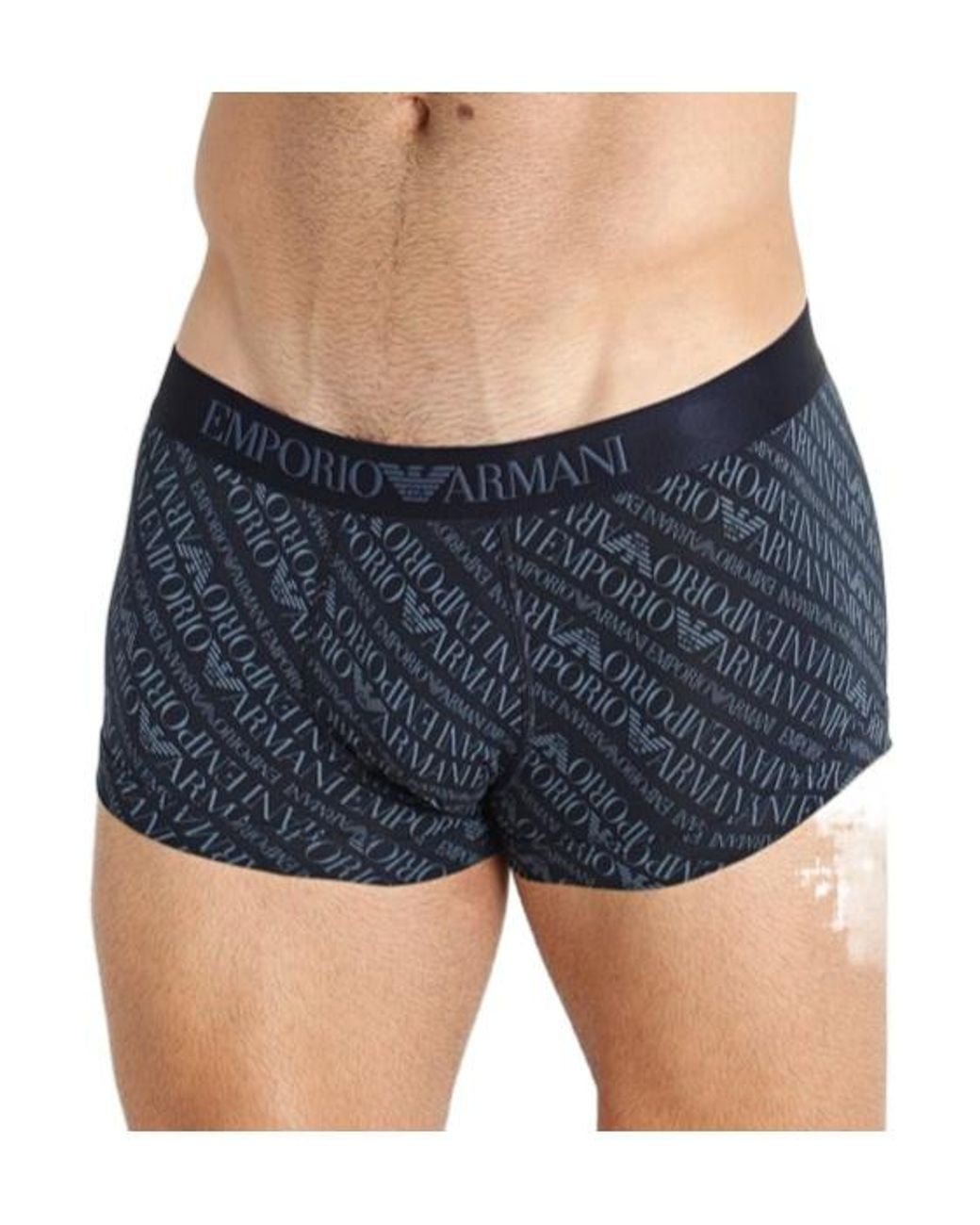 Emporio Armani Blue Logo Boxer Briefs for men