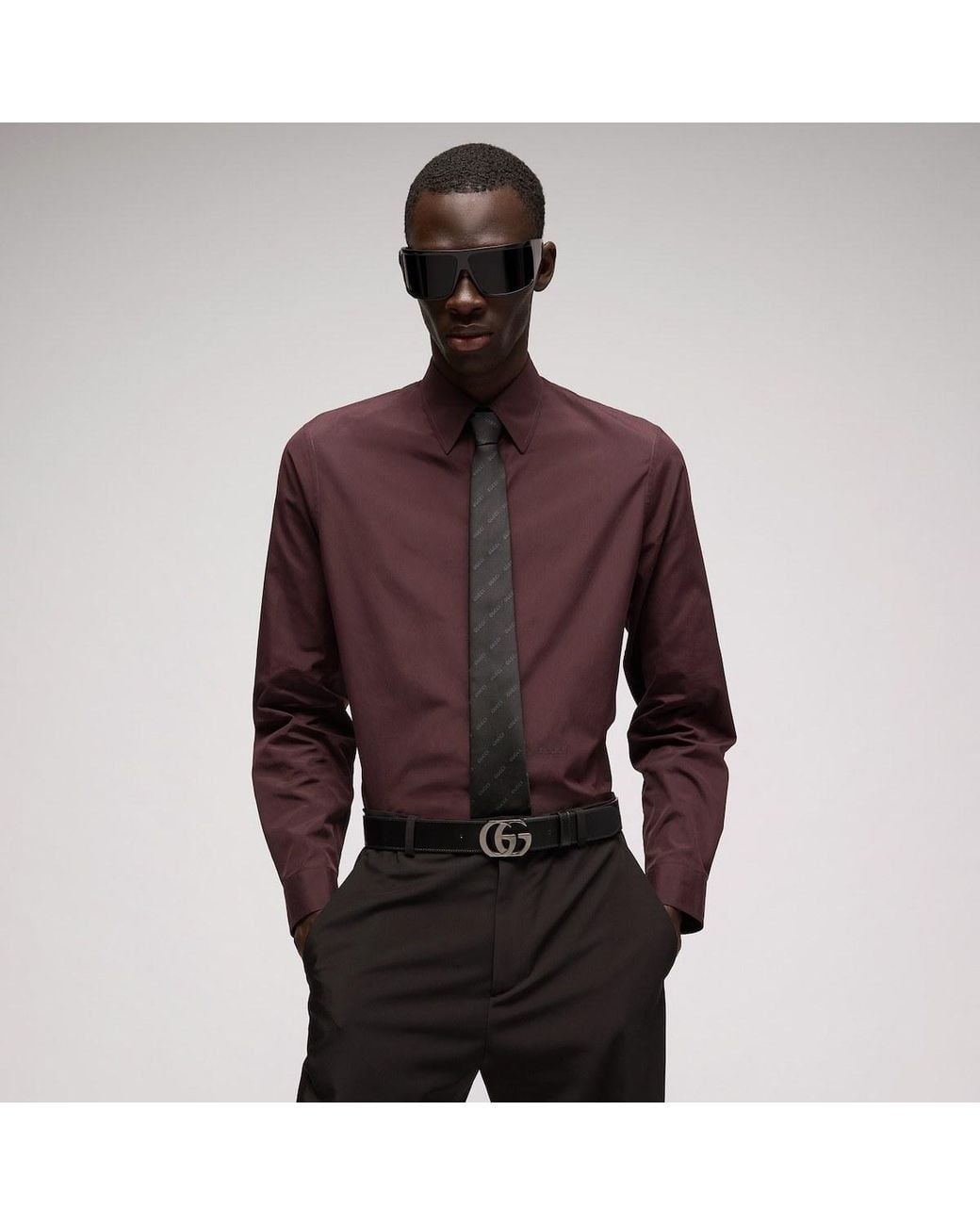 Gucci Black Gg Jacquard Tie for men