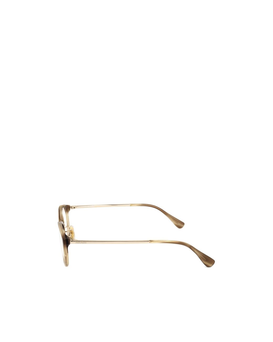 Max Mara Metallic Round Frame Glasses