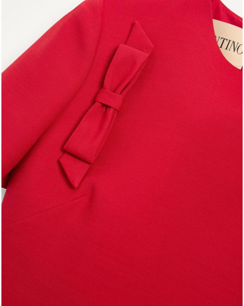 Valentino Red Crepe Couture Short Dress