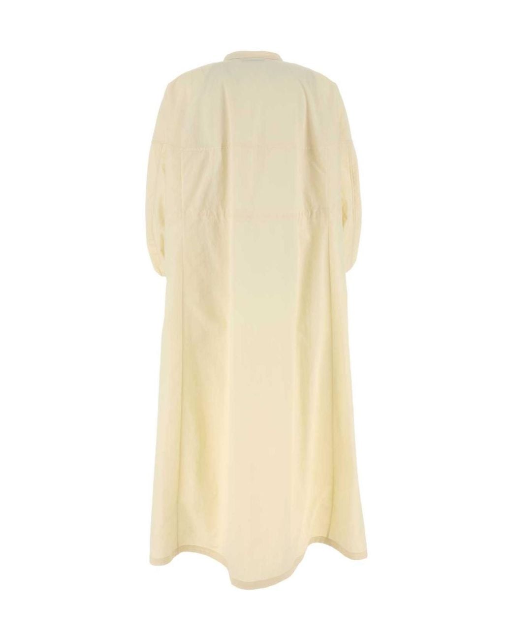 Herno Natural Drawstring Waist Crewneck Dress