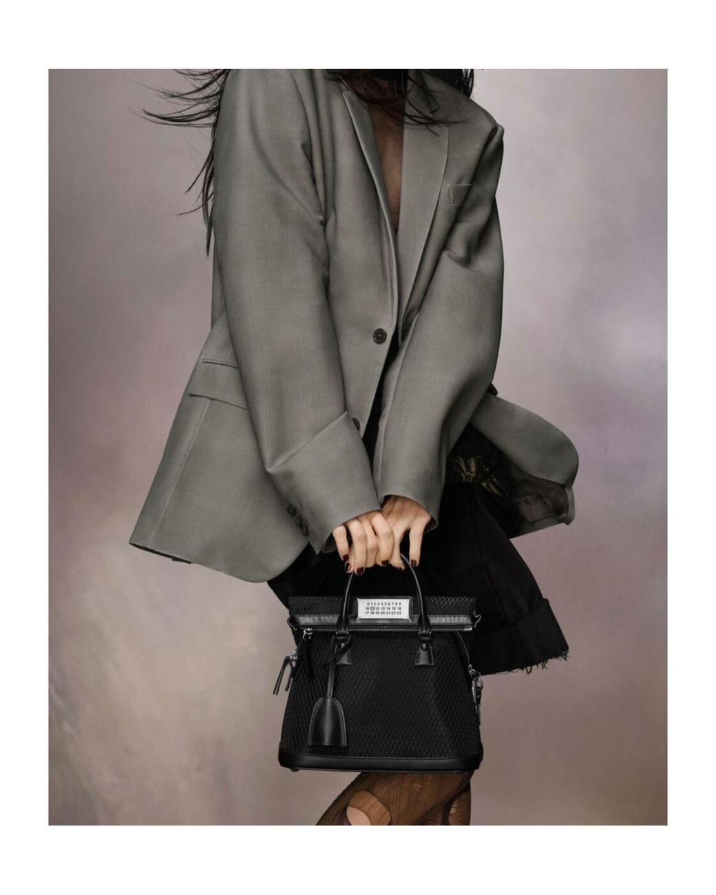 Maison Margiela Black 5Ac Classique Mini Top Handle Bag