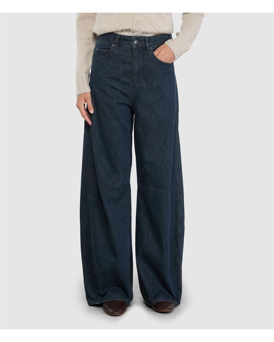Soeur Blue Loose-Fitting Lantern Pants