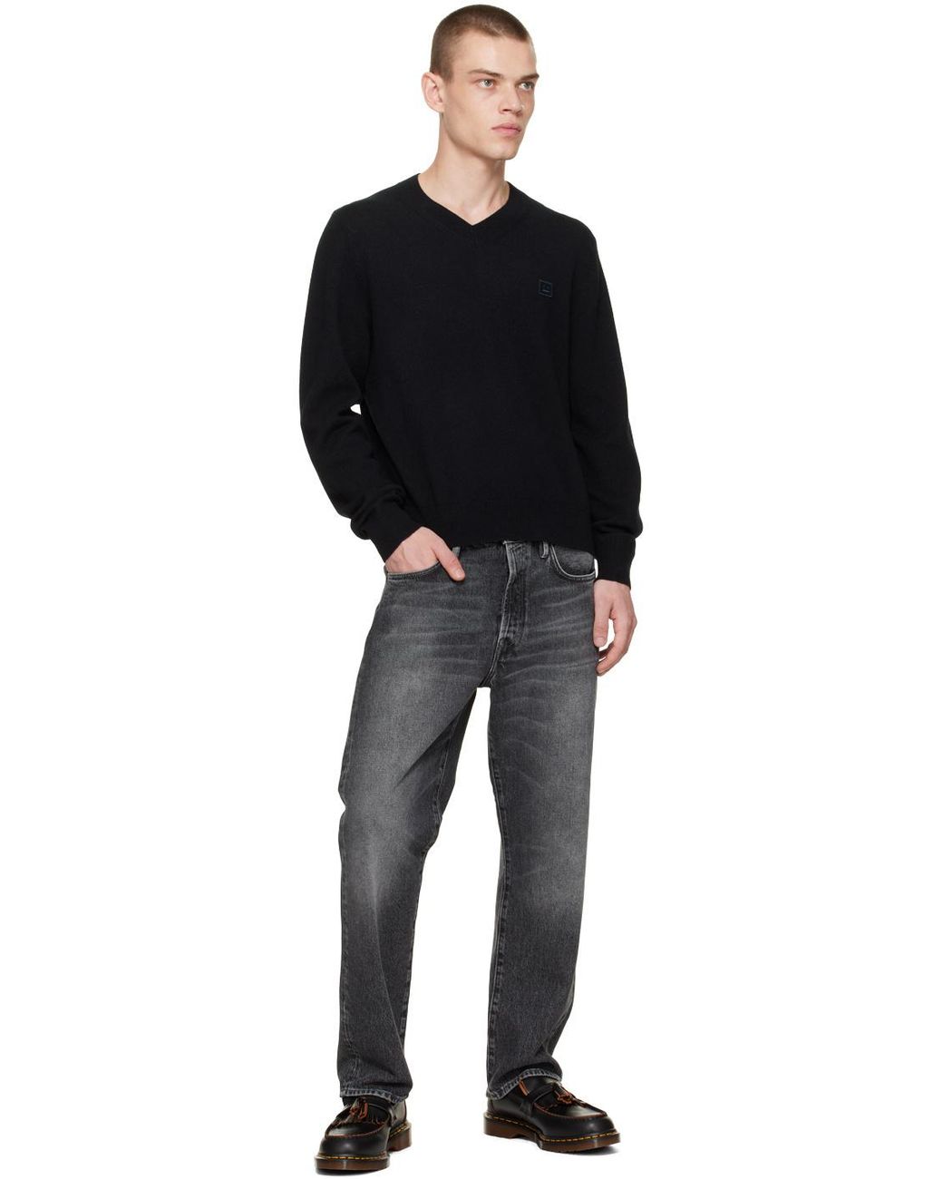 Dr. Martens Black Logo Loafers for men