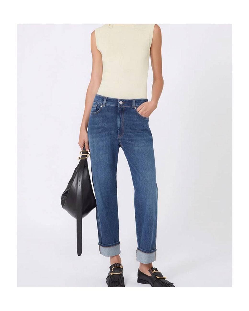 Sportmax Blue Belt-Loop Jeans