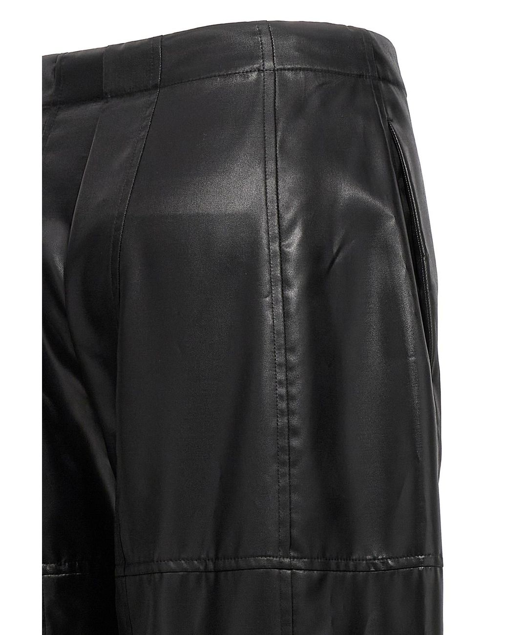 Jil Sander Black Panelled Design Straight Leg Pants