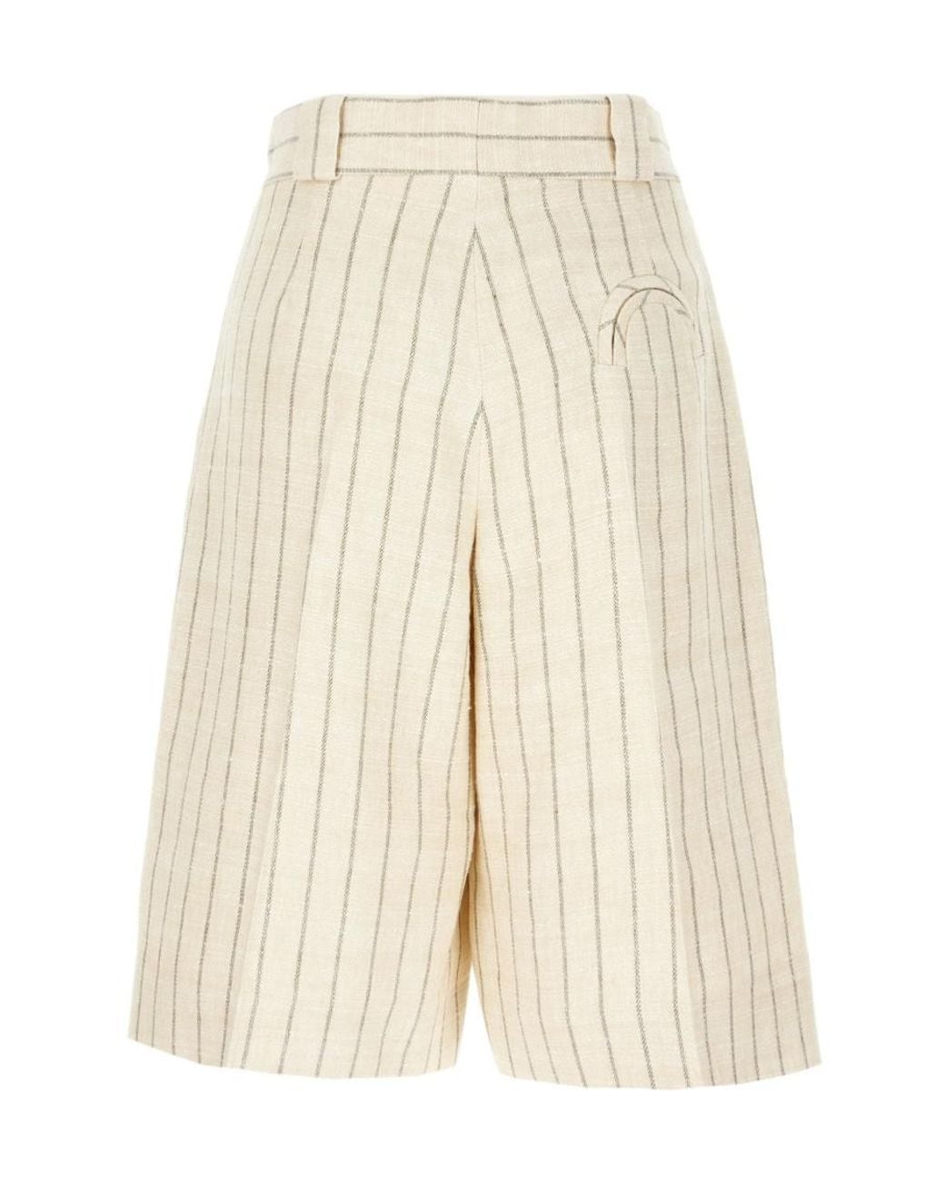 Blazé Milano Natural Blazé Milano Serene Husul Pleated Bermuda Shorts