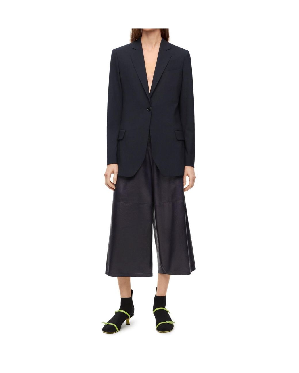 Loewe Blue Single-Breasted Tailored Blazer