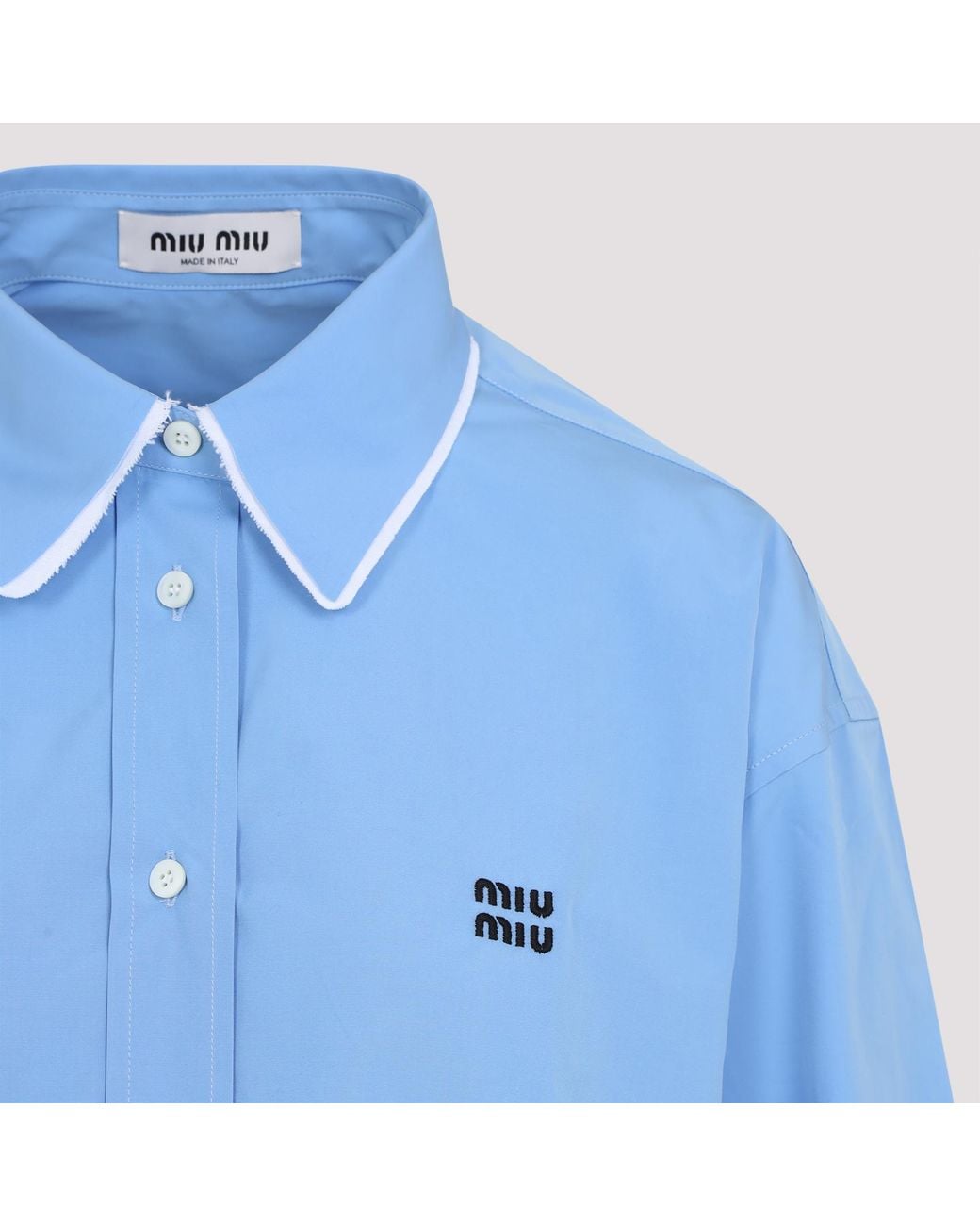 Miu Miu Blue Poplin Shirt