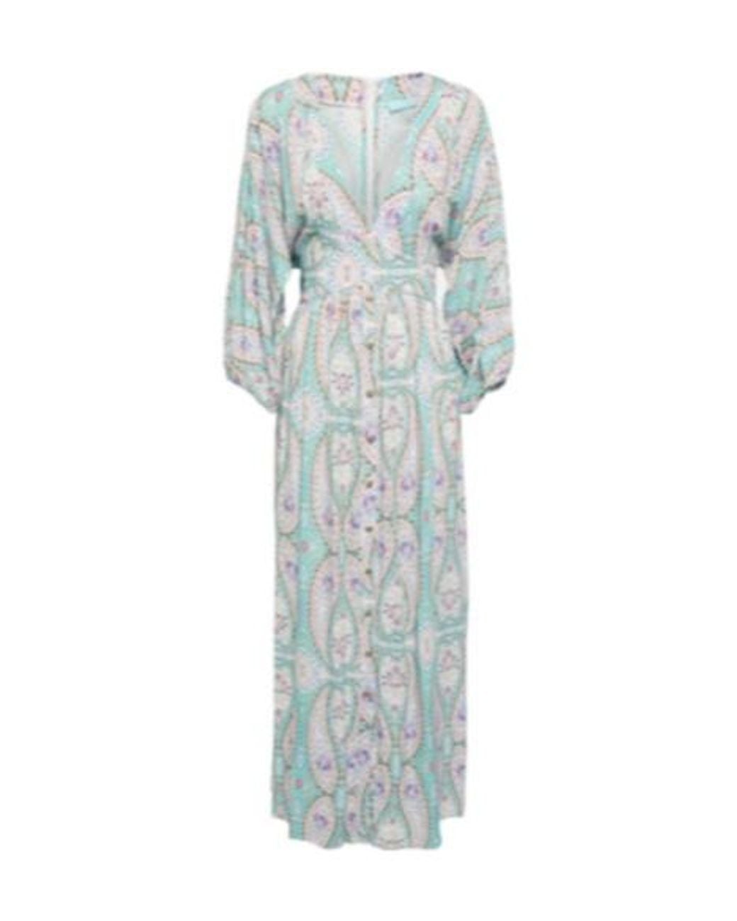 Melissa Odabash Blue Seline Paisley Maxi Dress