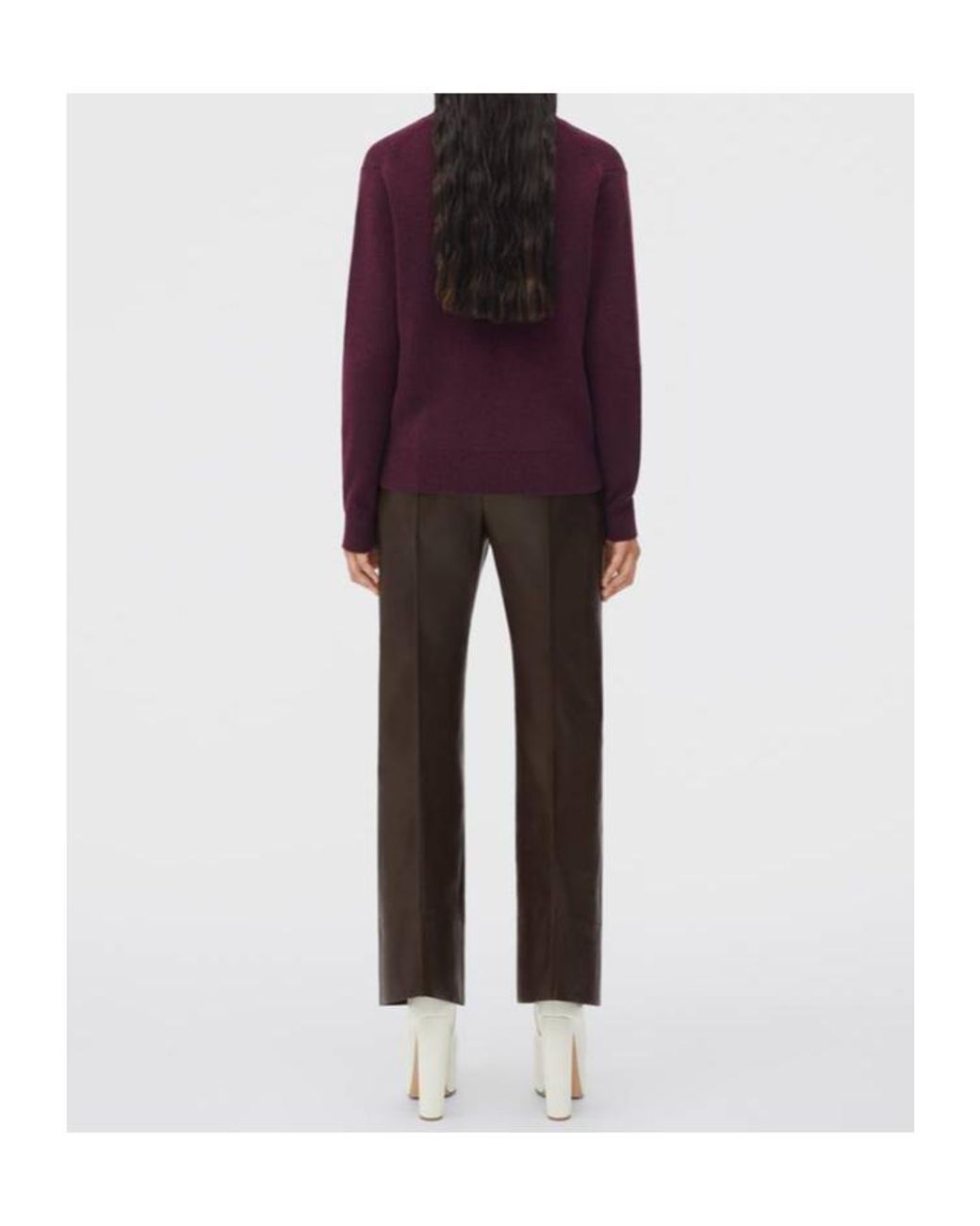 Bottega Veneta Purple V-Neck Long-Sleeved Jumper