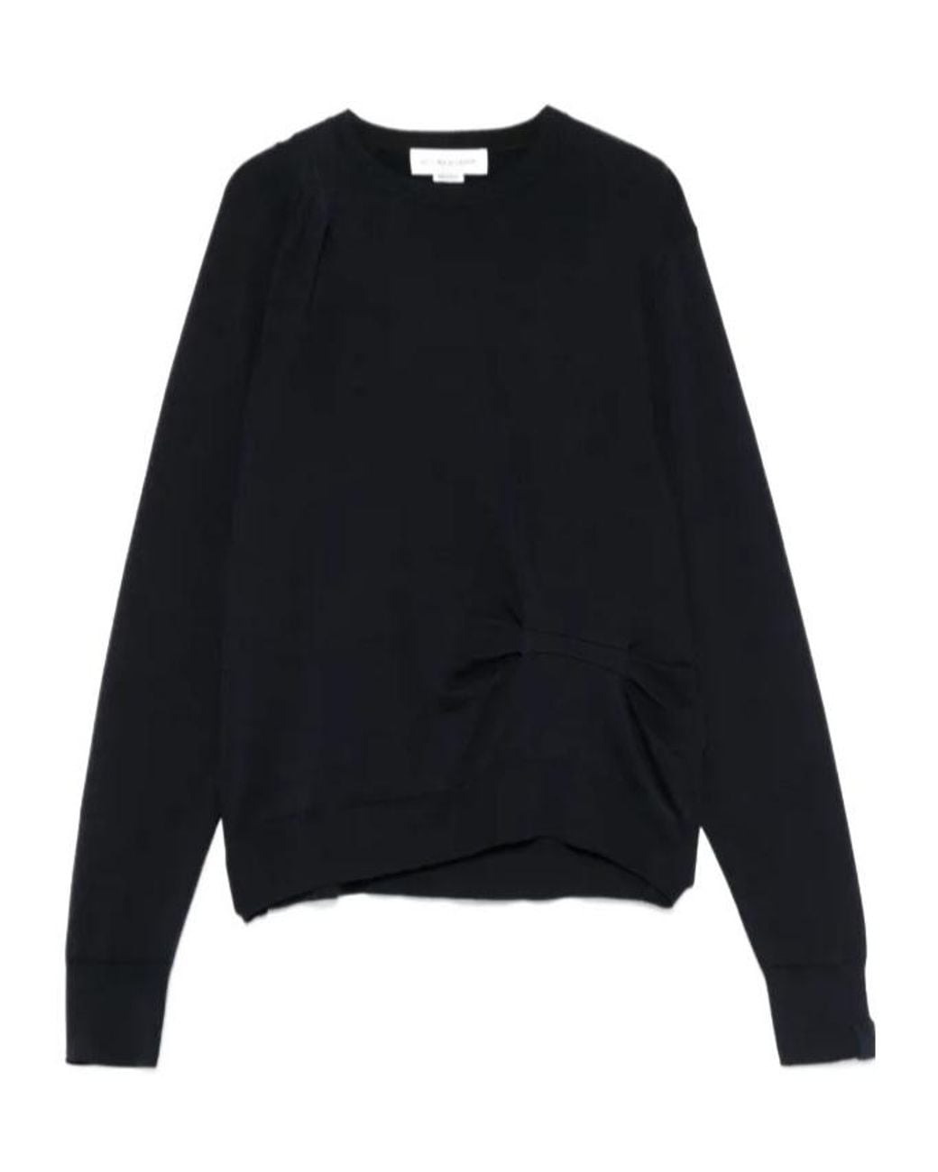 Victoria Beckham Black Draped Sweater