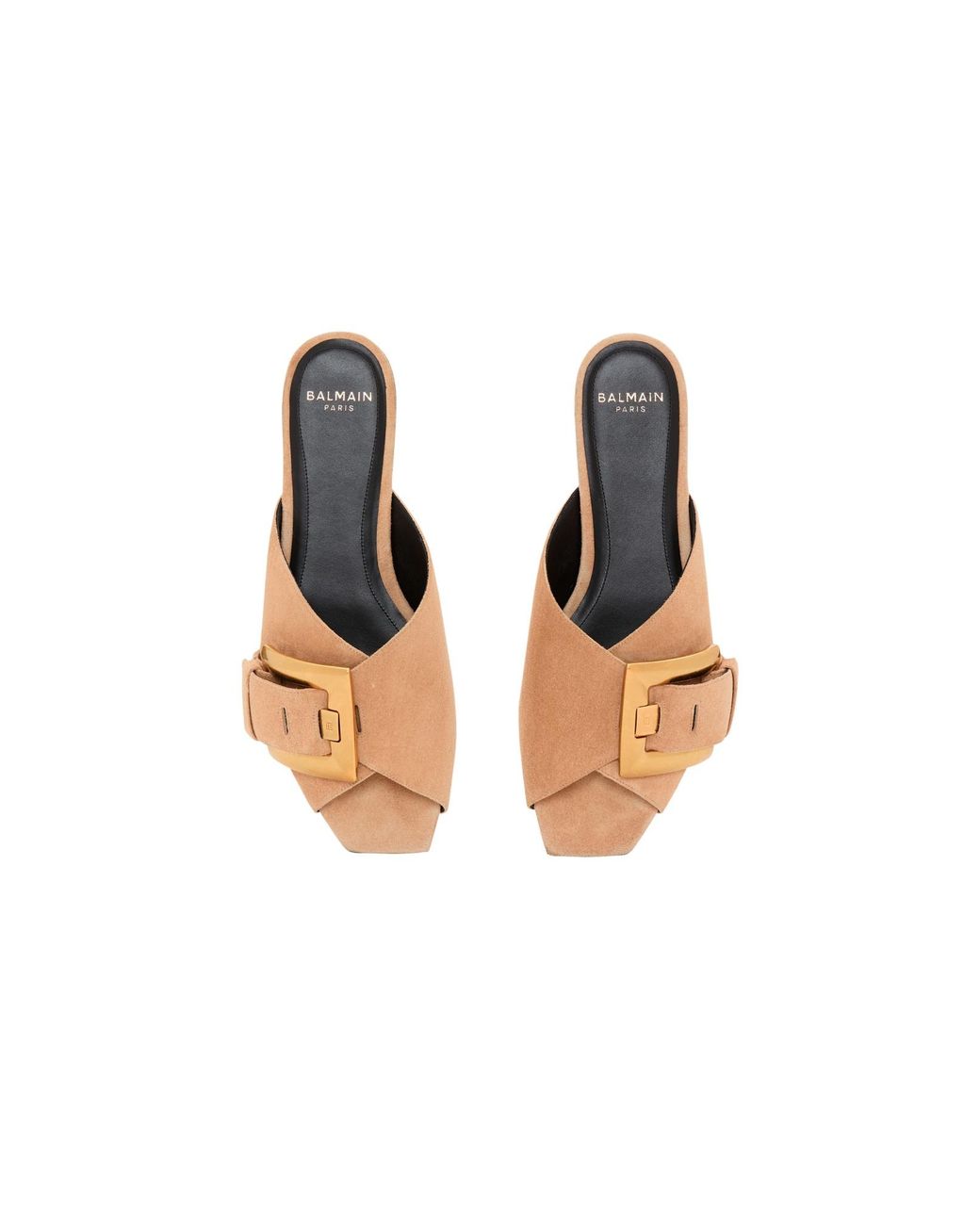 Balmain Multicolor Anthem Buckle Detailed Flat Mules