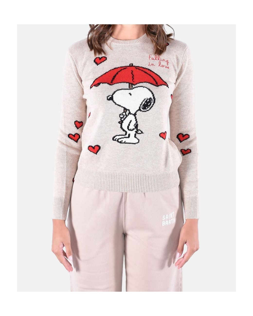 Mc2 Saint Barth Pink Graphic Crew Knitted Sweater