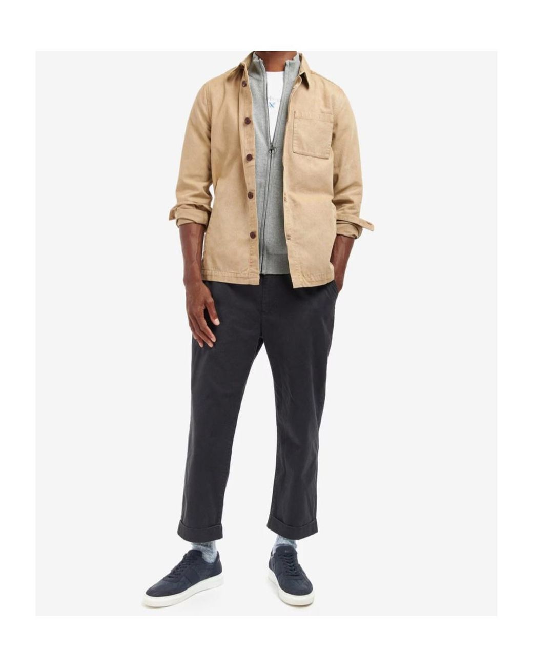 Barbour Natural Button-Down Shirt Jacket for men