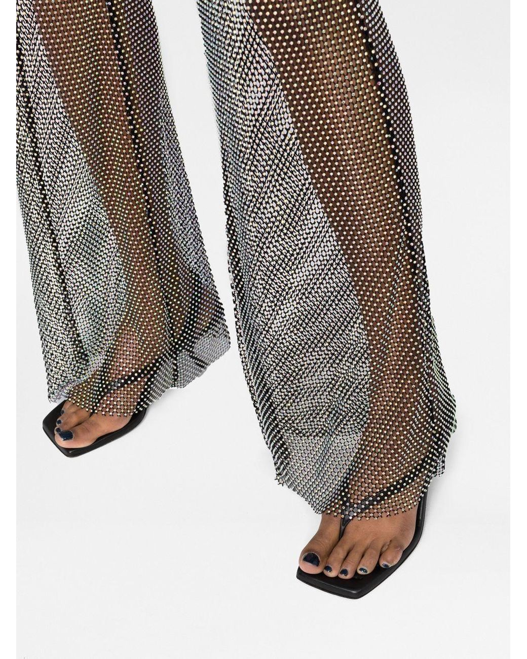 ROTATE BIRGER CHRISTENSEN Gray Wide Trousers