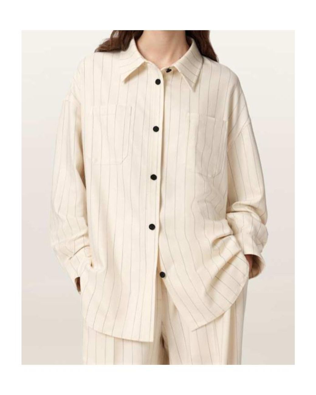 AllSaints Natural Stripe Olga Shirt