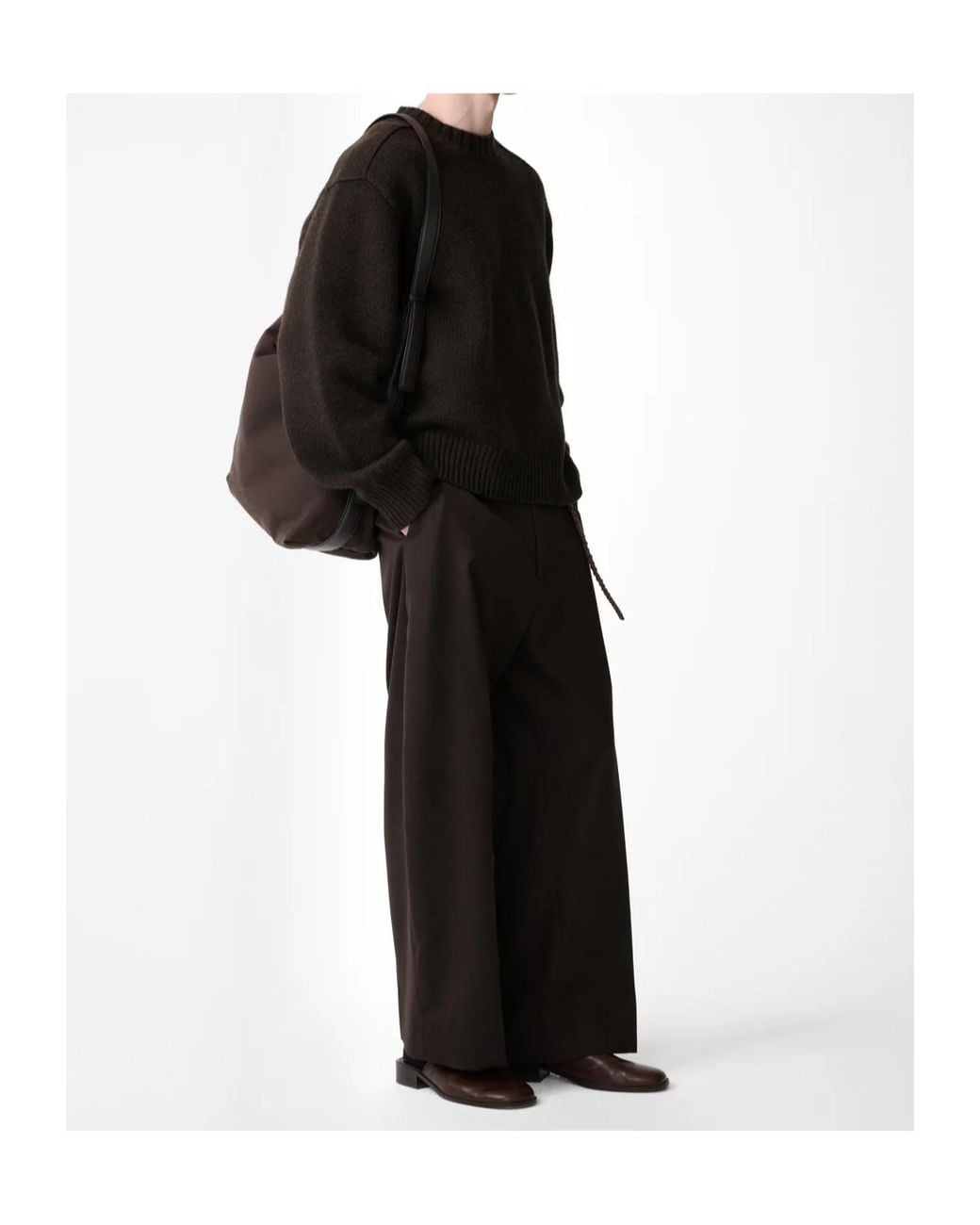 Studio Nicholson Black Long-Sleeve Knit Top for men