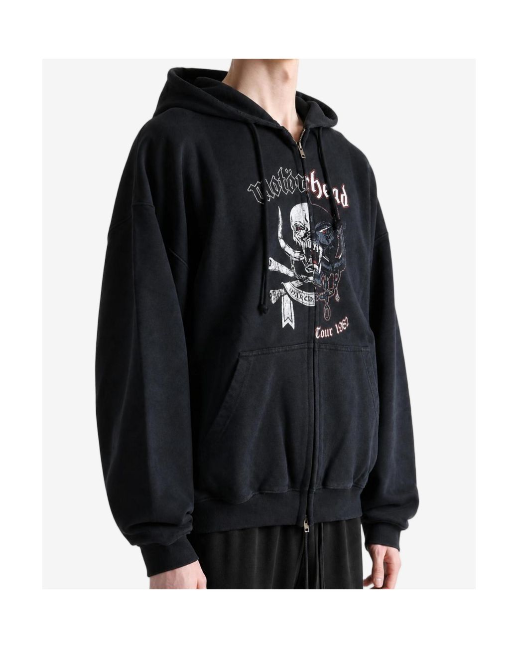 Vetements Blue Graphic Printed Zip-Up Jacket for men