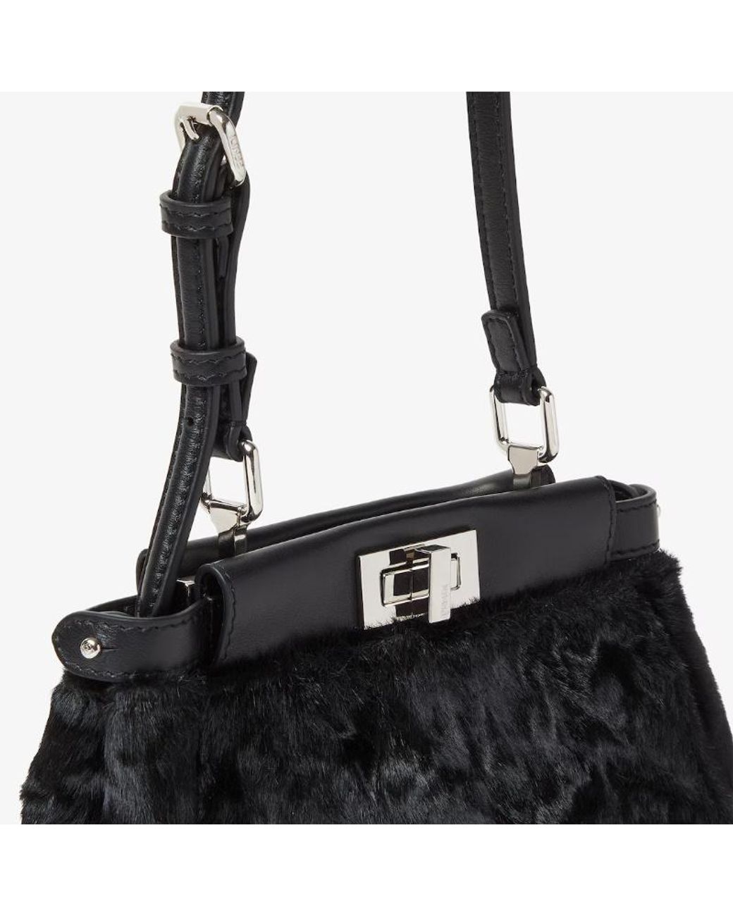 Fendi Black My Peekaboo Xs Shoulder Bag
