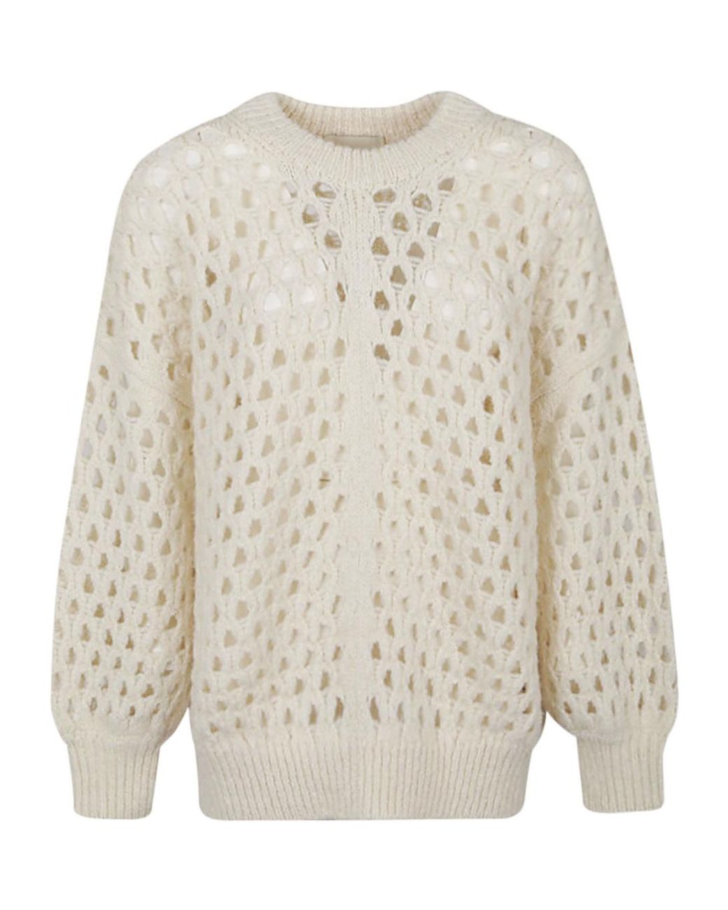 Isabel Marant White Tane Crewneck Knitted Jumper