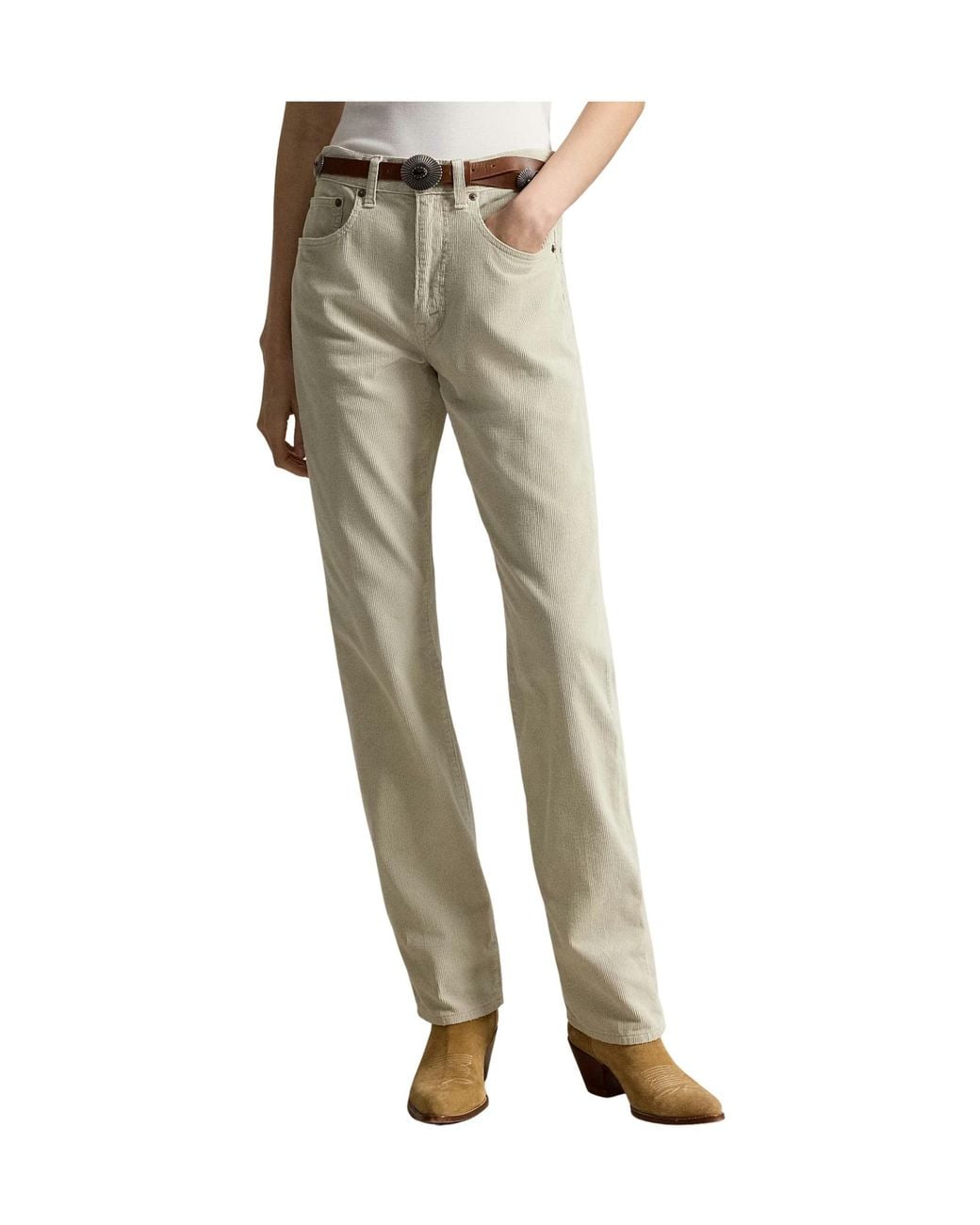 Polo Ralph Lauren Natural Corduroy Straight-Leg Trousers