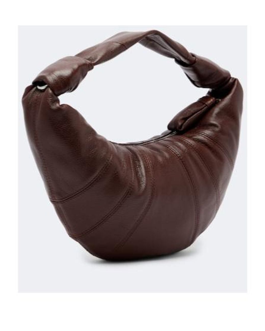 Lemaire Brown Fortune Croissant Small Leather Shoulder Bag