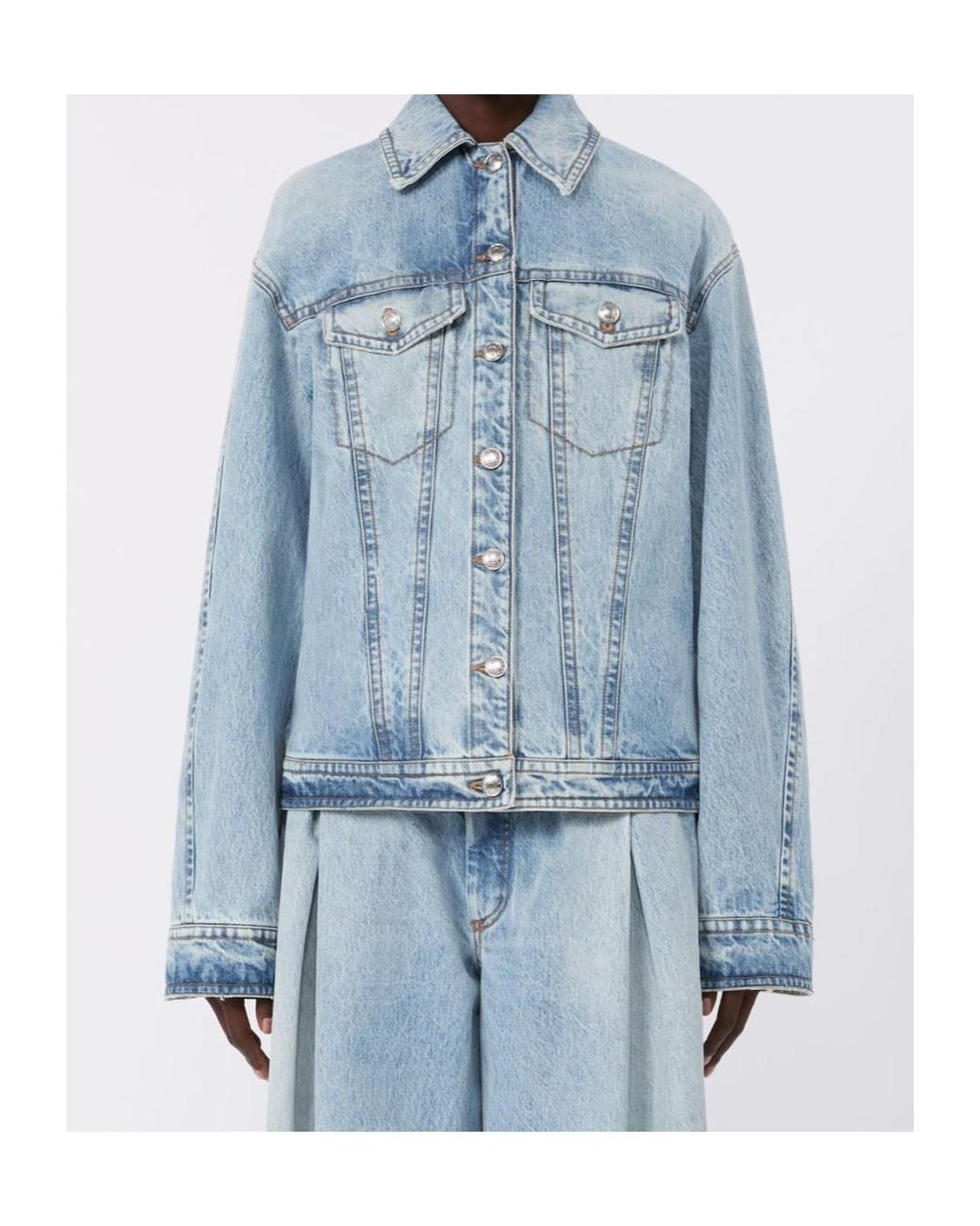 Sportmax Blue Layered Denim Jacket