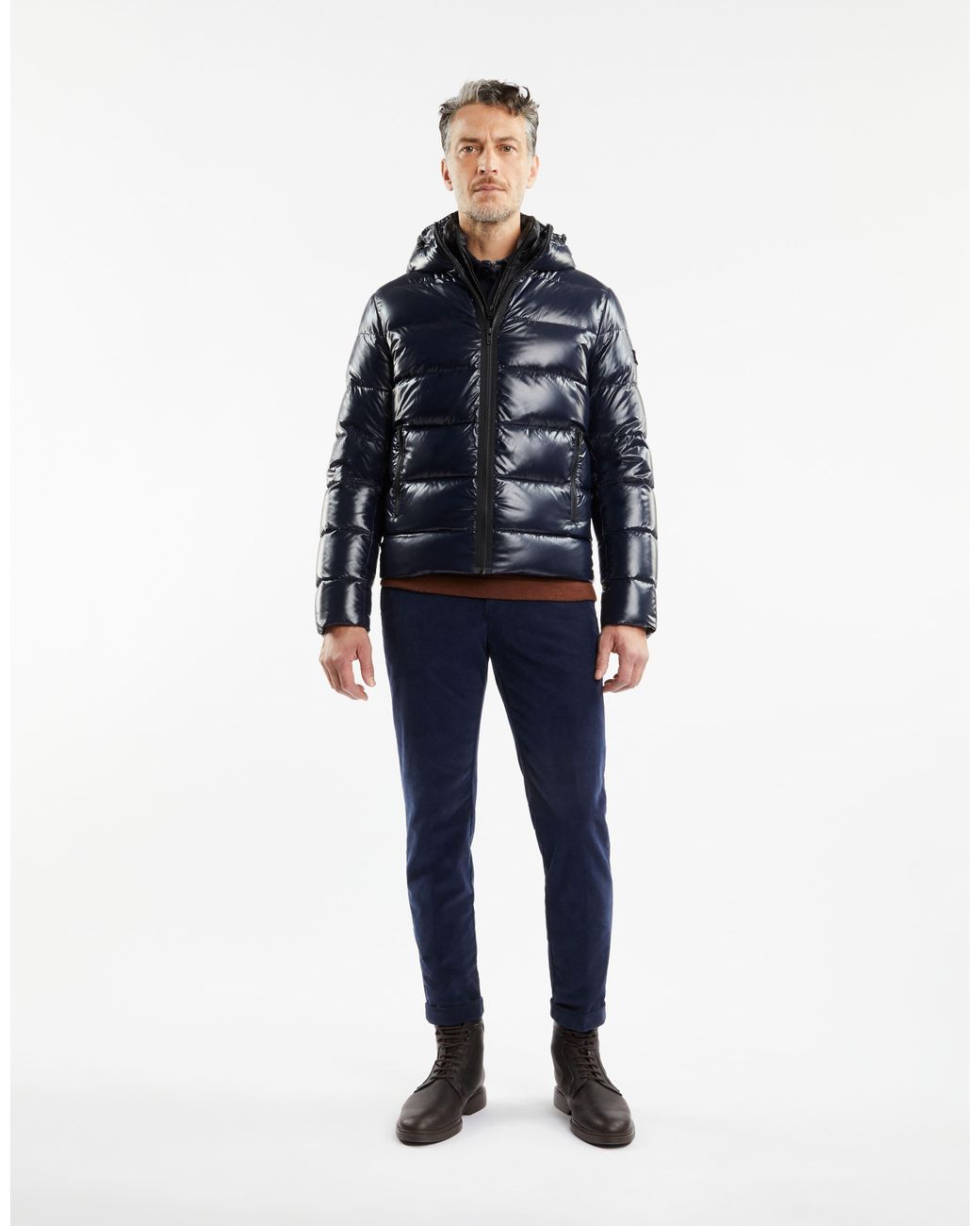 Fay Blue Logo-Pacth Jacket for men