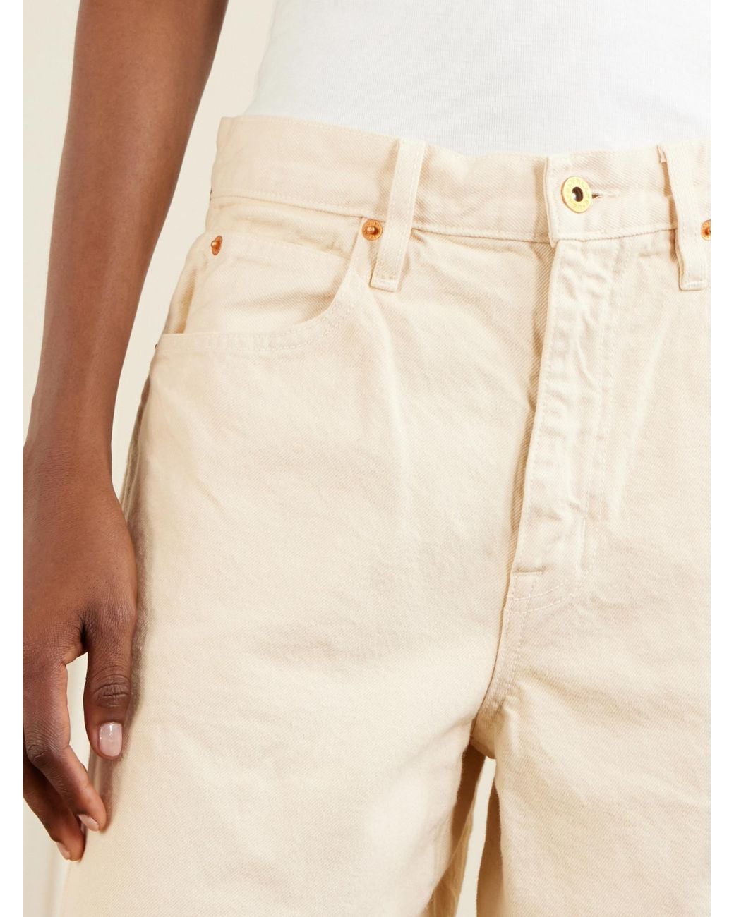 SLVRLAKE Denim Natural Square Cotton Short